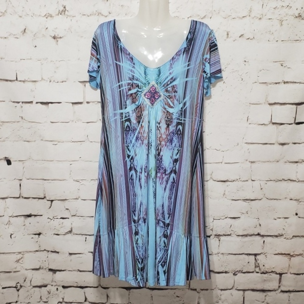 👗 Apt. 9 OX Multi Colored Stretch Dress